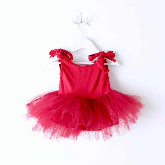 Style Me Little - Le Ballerine Cherry Red Bébé Dress (6mos)
