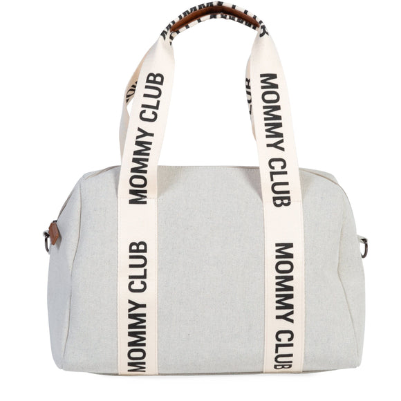 Childhome Mommy Club Nursery Bag - Signature - Canvas - Off White
