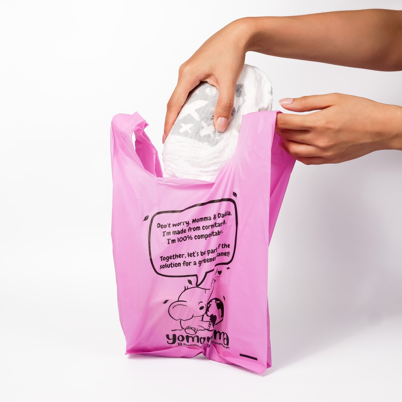 Yomomma 100% Compostable Diaper Bags – Urban Essentials Philippines