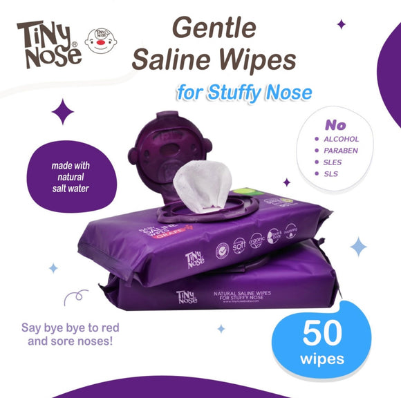 Tiny Nose Baby Saline Wipes Grape 50's