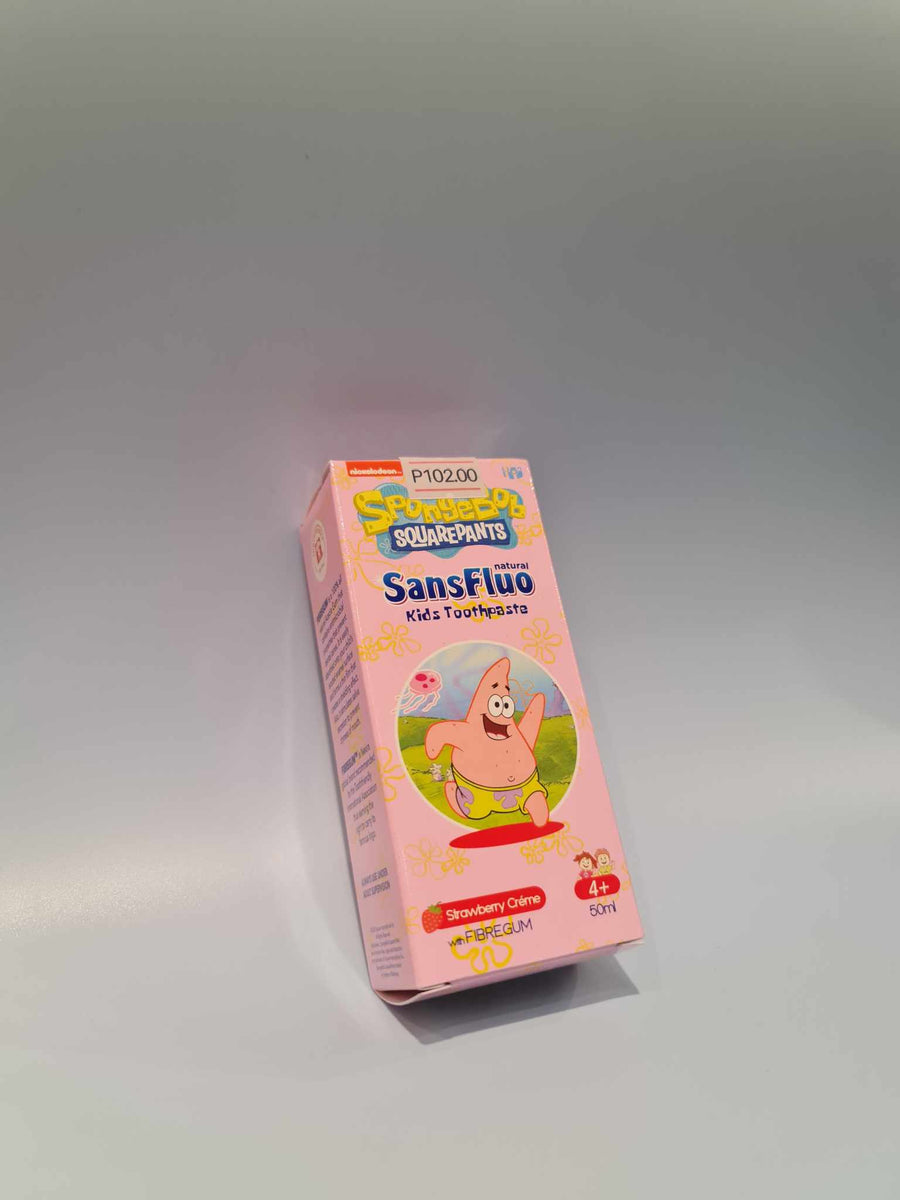 Sansfluo Natural Kids Strawberry Toothpaste (Spongebob Edition) Urban