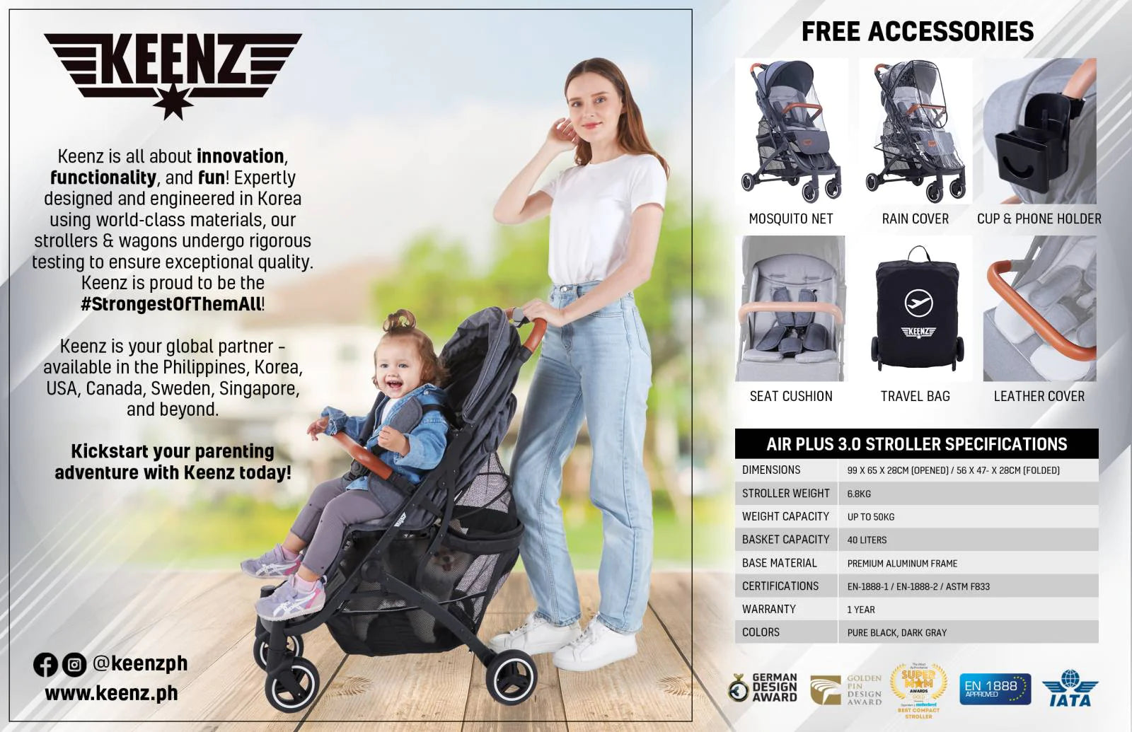 Keenz air plus stroller review sales