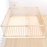 Olive & Cloud Wooden Playpen
