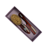 KENT Tortoiseshell Effect Soft Natural Bristle Baby Brush and Comb Set