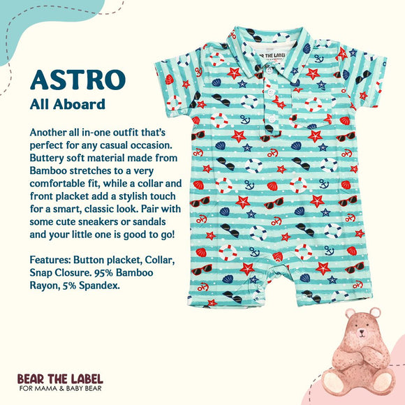 Bear The Label - Astro Polo Button Romper
