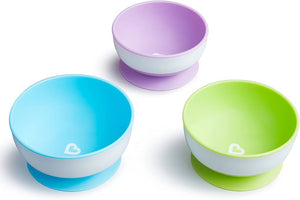 Munchkin Stay Put Suction Bowls – 3 Pack