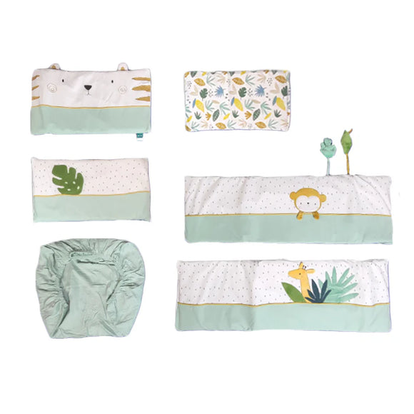 KUB Baby Cotton Crib Bedding (6-Piece Set)