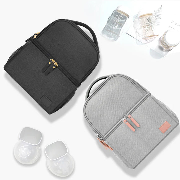 OLIVE & CLOUD BREAST PUMP BAG WITH COOLER