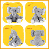 Mikee Fluffie Plush Doll 12" - Snuggle the Elephant