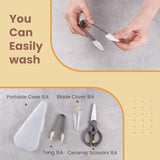 Mother-K Portable Ceramic Scissors with Tong Set