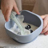 Beaba Set of 2 1st-Age Spoons with Case - Pebble