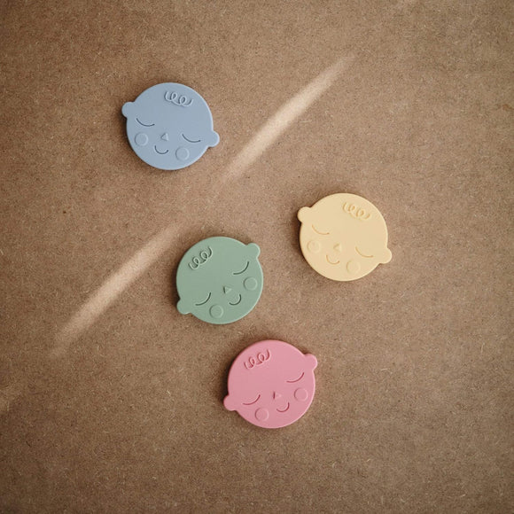 Mushie Silicone Teether Face