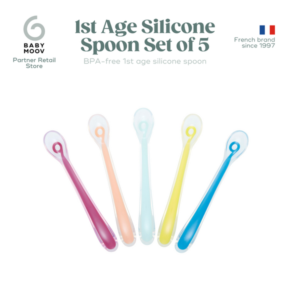 Babymoov 1st Age Silicone Spoon (Set of 5)