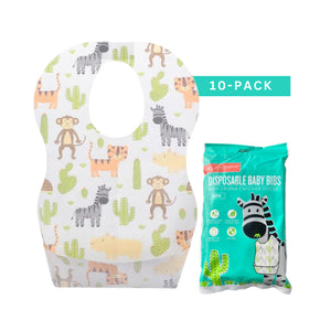 Prince Lionheart Disposable Baby Bibs (Pack of 10)