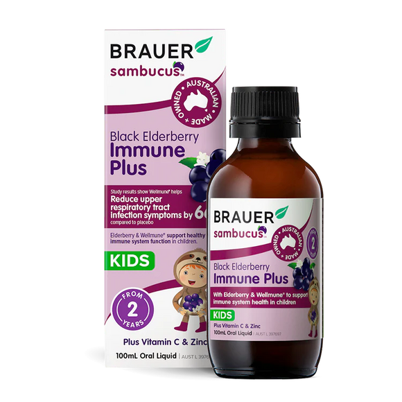 Brauer Sambucus Black Elderberry Immune Plus Kids 100ml