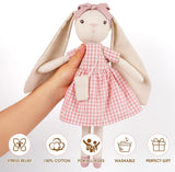 Mikee Fluffie Cotton Linen Plush Doll 16" - Tilly the Bunny