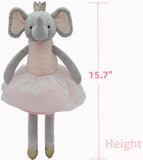 Mikee Fluffie Plush Doll 16" - Evie the Elephant