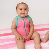 Zoocchini Girls Sleeveless One Piece Solid Swimsuit