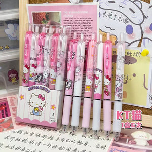 Little Fat Hugs - Sanrio Character Sign Pen (Set of 6)