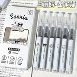 Little Fat Hugs - Sanrio Black Gel Sign Pen (Set of 6)