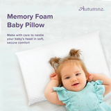 Autumnz Memory Foam Baby Pillow (with Tencel Cover) 18m+