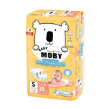 Baby Moby Chlorine Free Tape Diapers (SmallSize 3-6kgs) - 38pcs