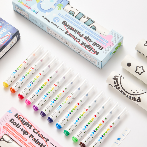 Flower Monaco - Height Chart Roll Up Painting