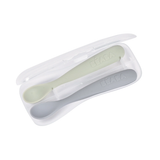 Beaba Set of 2 1st Age Silicone Spoons with Case