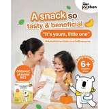 Baby Moby Kitchen Rice Teething Crackers - Pumpkin/Spinach (6 MONTHS UP)