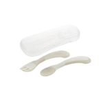 Richell TLI Palm Grip Spoon & Fork with Case