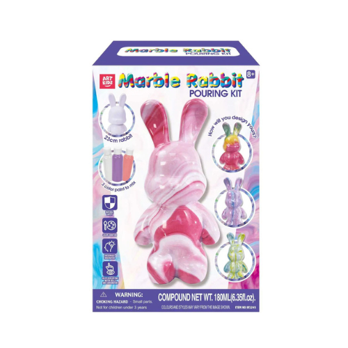 ArtKids Marble 23cm Bunny Pouring Kit Paint
