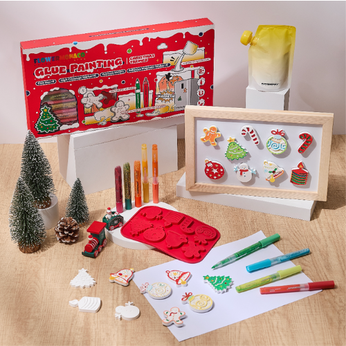 Flower Monaco DIY Glue Painting Christmas Themed