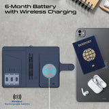 Promate PassMate Anti-Loss Slim Leather Passport Holder with RFID Protection & Smart Tracking