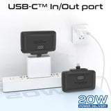 Promate PowerUp-10Duo Ultra-Compact Fast Charging Power Bank with Dual folding USB-C and Lightning Connectors