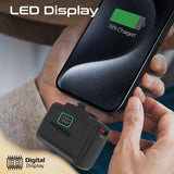 Promate PowerUp-10Duo Ultra-Compact Fast Charging Power Bank with Dual folding USB-C and Lightning Connectors