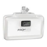 Promate PowerUp-10Duo Ultra-Compact Fast Charging Power Bank with Dual folding USB-C and Lightning Connectors
