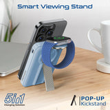 Promate Ultra-Compact 5 in 1 MagSafe Compatible Wireless Charging Power Bank