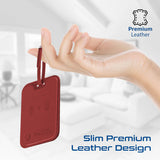 Promate HushTag Anti-Loss Slim Leather Luggage Tag with Smart Tracking