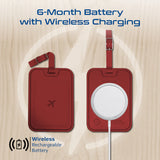 Promate HushTag Anti-Loss Slim Leather Luggage Tag with Smart Tracking