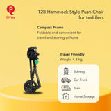 QPlay T28 Hammock Style Push Chair for Toddlers - Black