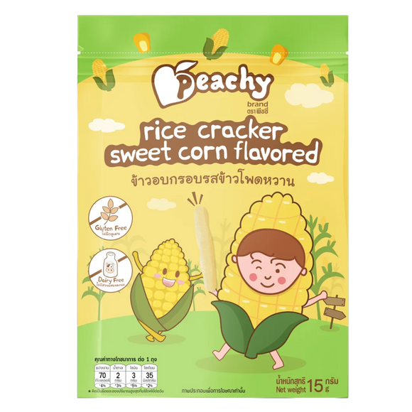 Peachy Baby Rice Cracker Sweet Corn Flavored