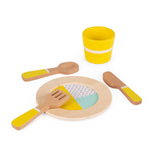 Janod - Wooden Dinnerware Set