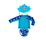 Zoocchini UPF50 3-Piece Swim Set (Sunhat, Rash guard, Diaper)