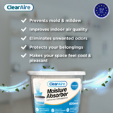 ClearAire Disposable Dehumidifier Classic Scent Free 600ml