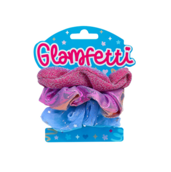 Glamfetti Hair Metalic 3pc Scrunchies Set