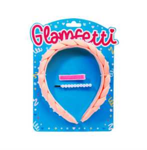 Glamfetti Hair Pink Braid Pearl 3pcs Set