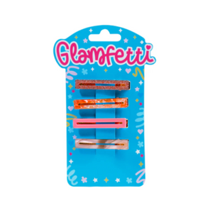 Glamfetti Hair Pink Pearlescent Duck Clip 4pcs Set