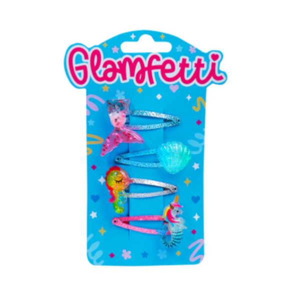 Glamfetti Hair Under The Sea Hair Clip 4pcs Set
