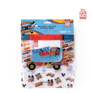 CLEARANCE SALE: Zippies Mickey Jeepney Reusable Layflat Bag