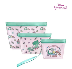 CLEARANCE SALE: Zippies Lab Disney Princess Dream It 3pc Standup Pouch Set with Detachable Strap